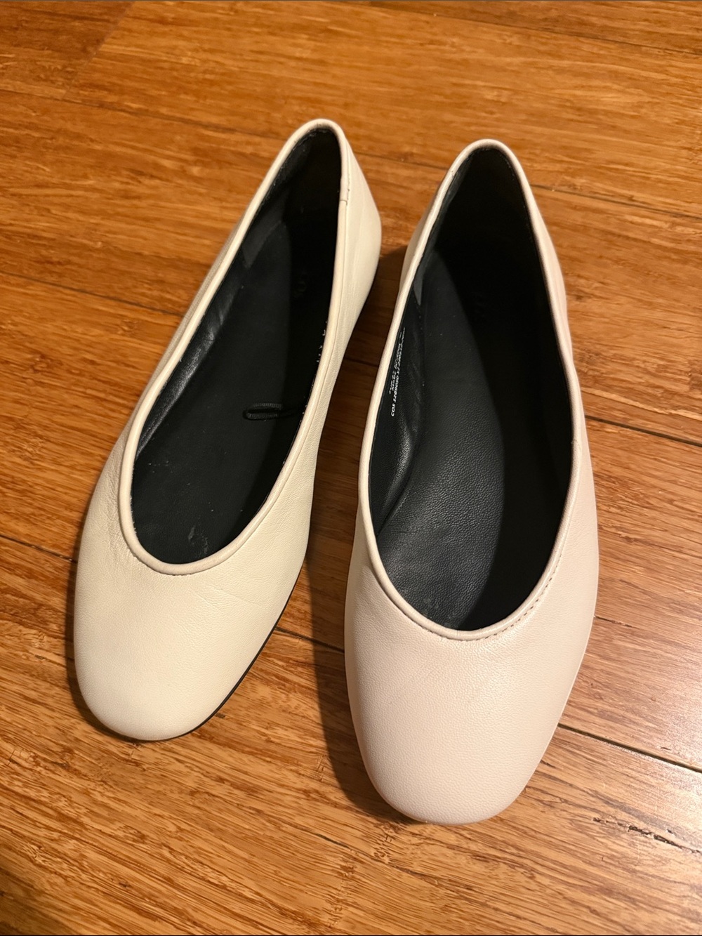 COS Cream Ballet Flats with Black Insole